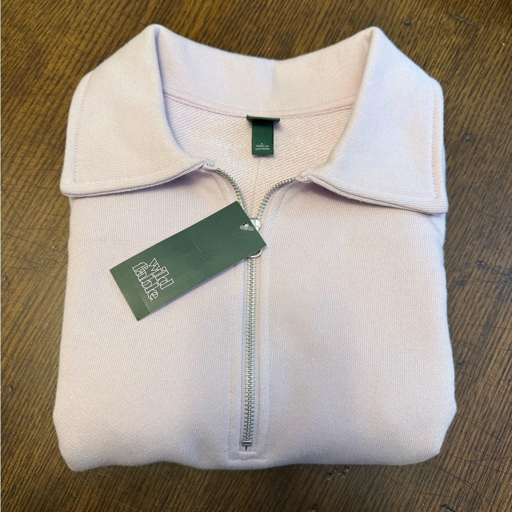 Wild Fable Women's Polo Collar Pullover Sweatshirt | Large | NWT‎ - Picture 4 of 5